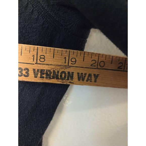 Banana Republic Womens Cardigan Size L Black & White Beaded Accents Hook & Eye - Picture 7 of 8